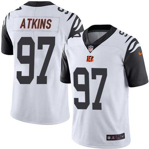 Nike Men & Women & Youth Bengals 97 Geno Atkins White Color Rush Limited Jersey,We sell and wholesale Nike Men & Women & Youth Bengals 97 Geno Atkins White Color Rush Limited Jersey on line form chian!
